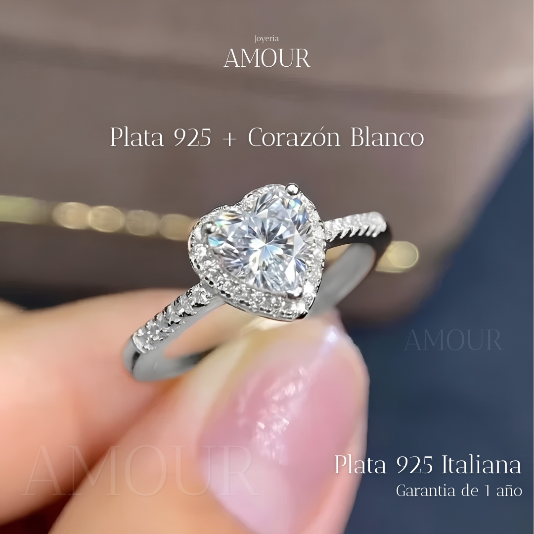 Anillo Dulce Corazon Laminado en Oro blanco, rosa y amarillo